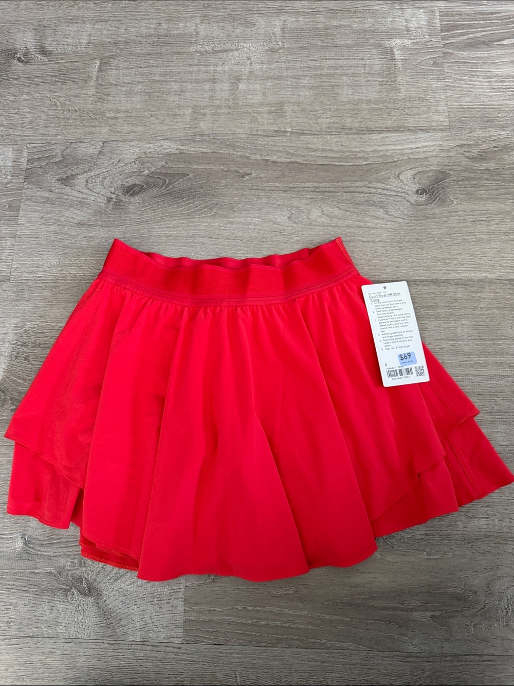 lululemon athletica Red Court Rival HR Skirt Long
